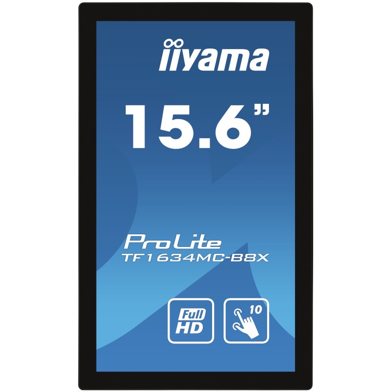 iiyama ProLite TF1634MC-B8X computer monitor 15.6" 1920 x 1080 pixels Full HD LED Touchscreen Multi-user Black